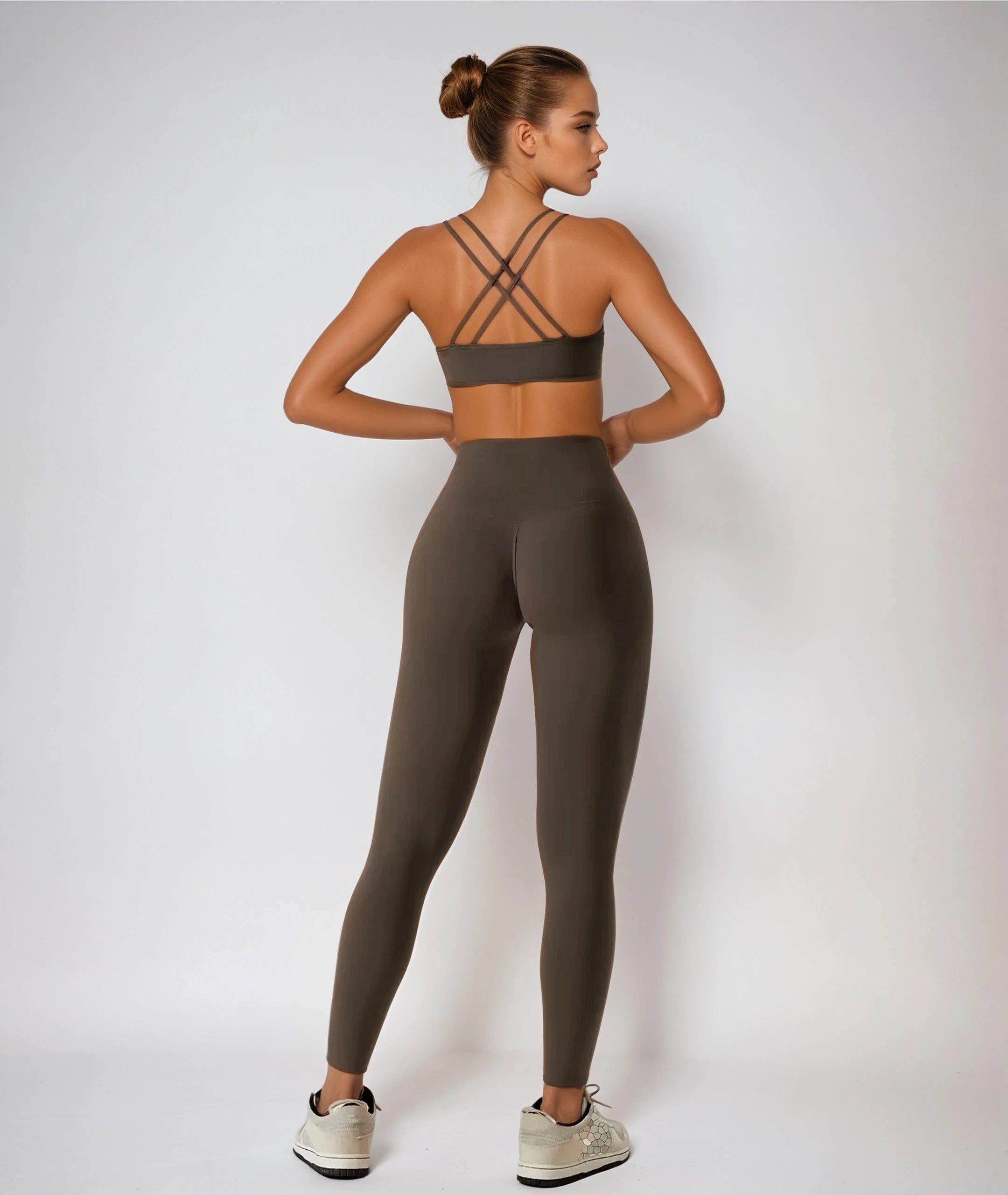 Yoga Clothing Sets Women Athletic Wear High Waist Leggings and Top Two Piece Set Seamless Gym Tracksuit Fitness Workout Outfits