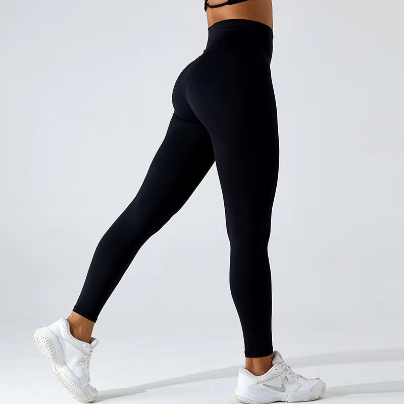 New High Waist Yoga Pants Women'S Tight Peach Hip Lifting Fitness Pants Running Quick Dried Leggings Gym Workout Push up Pants