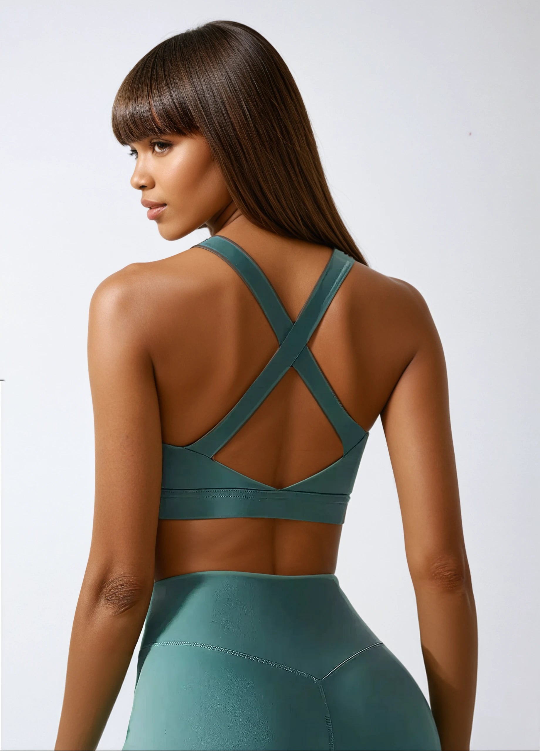 Crossed Shoulder Strap Yoga Bra Chest Pad Running Sports Bra Gym Top Women Stretch Pull up Underwear Women Vest Fitness Tank Top