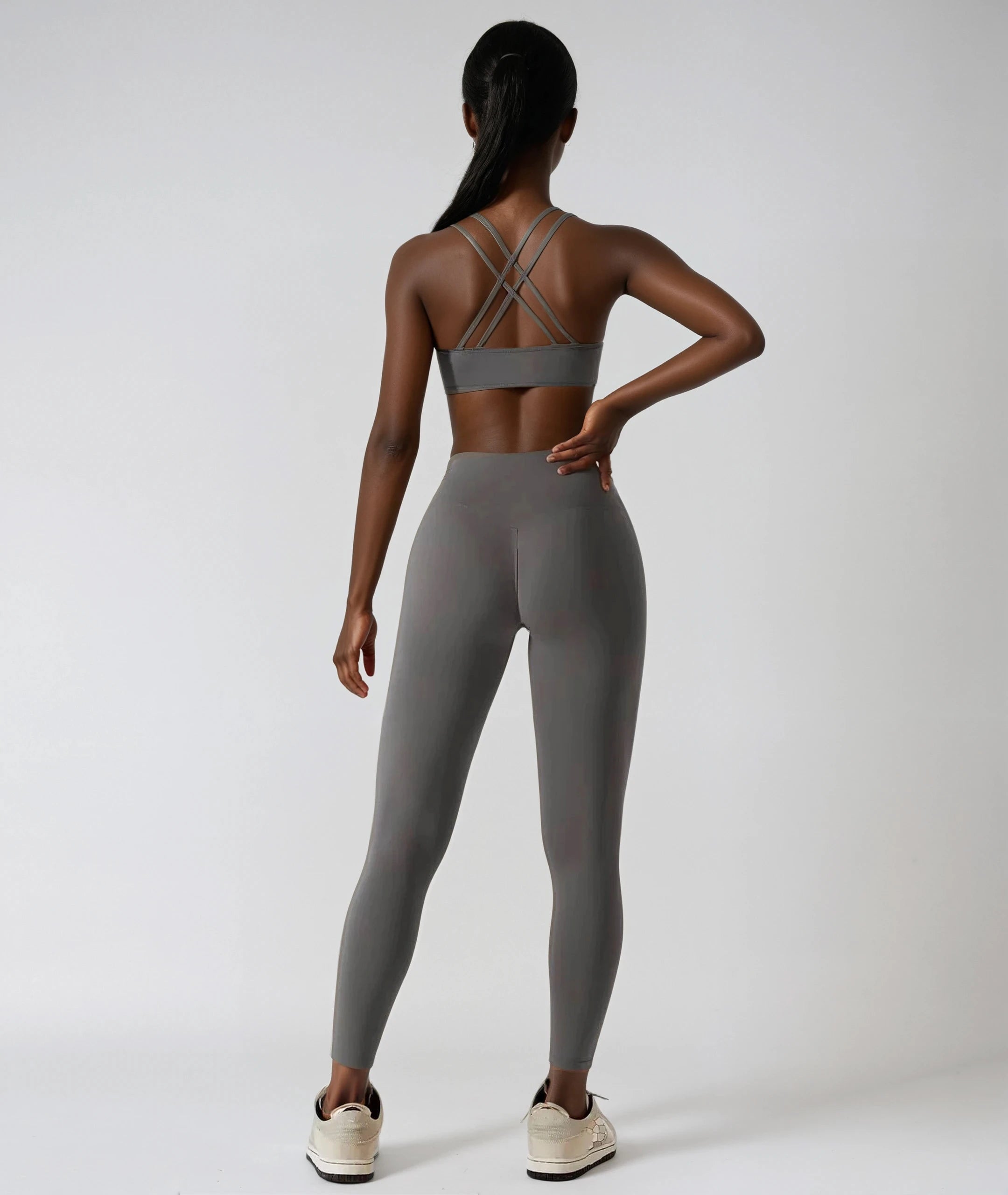 Yoga Clothing Sets Women Athletic Wear High Waist Leggings and Top Two Piece Set Seamless Gym Tracksuit Fitness Workout Outfits