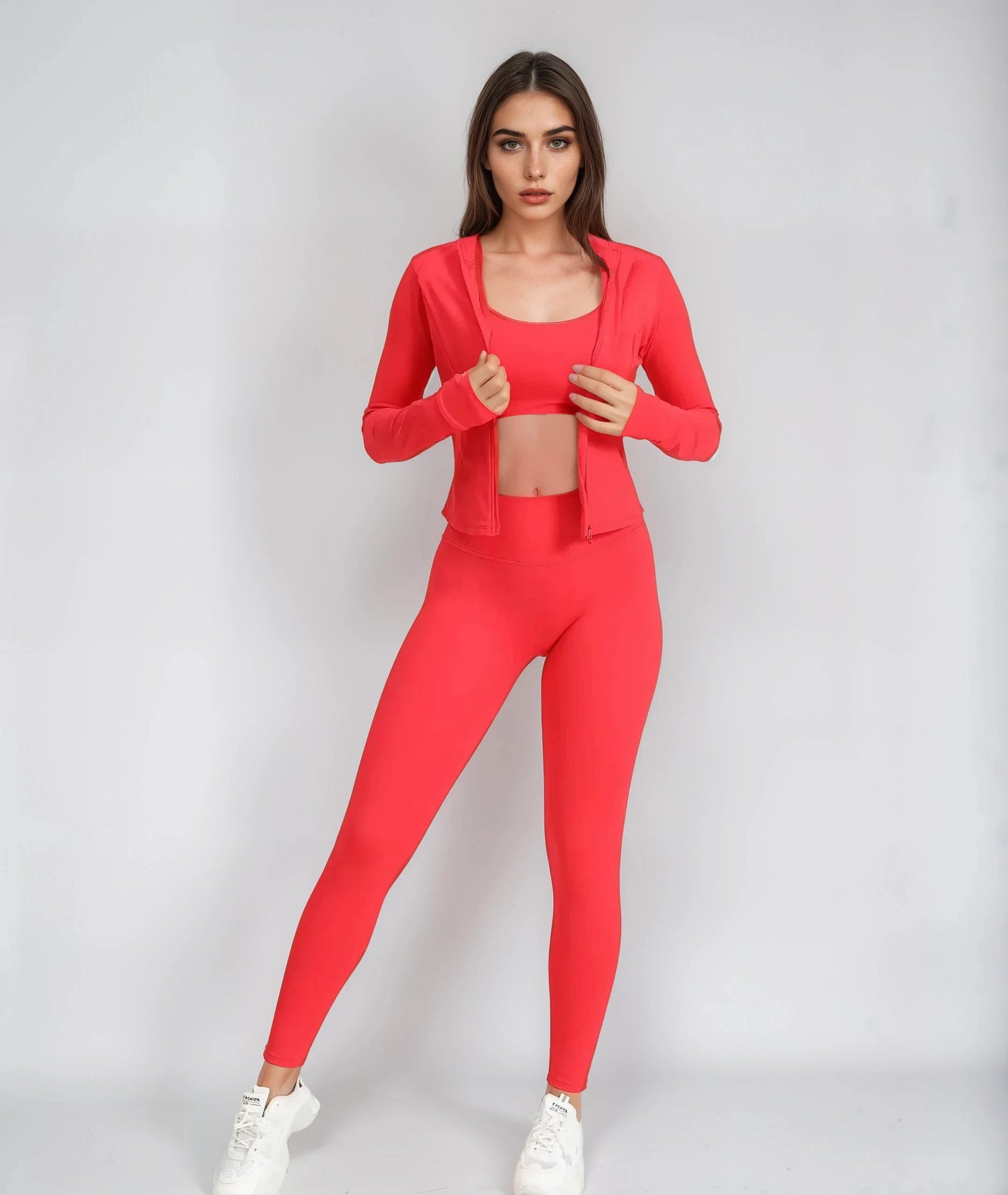 Yoga Set 3PCS Gym Clothes Workout Sportswear Yoga Suits for Women Jacket Fitness Set Tracksuits Sports Bra Running Gym Leggings