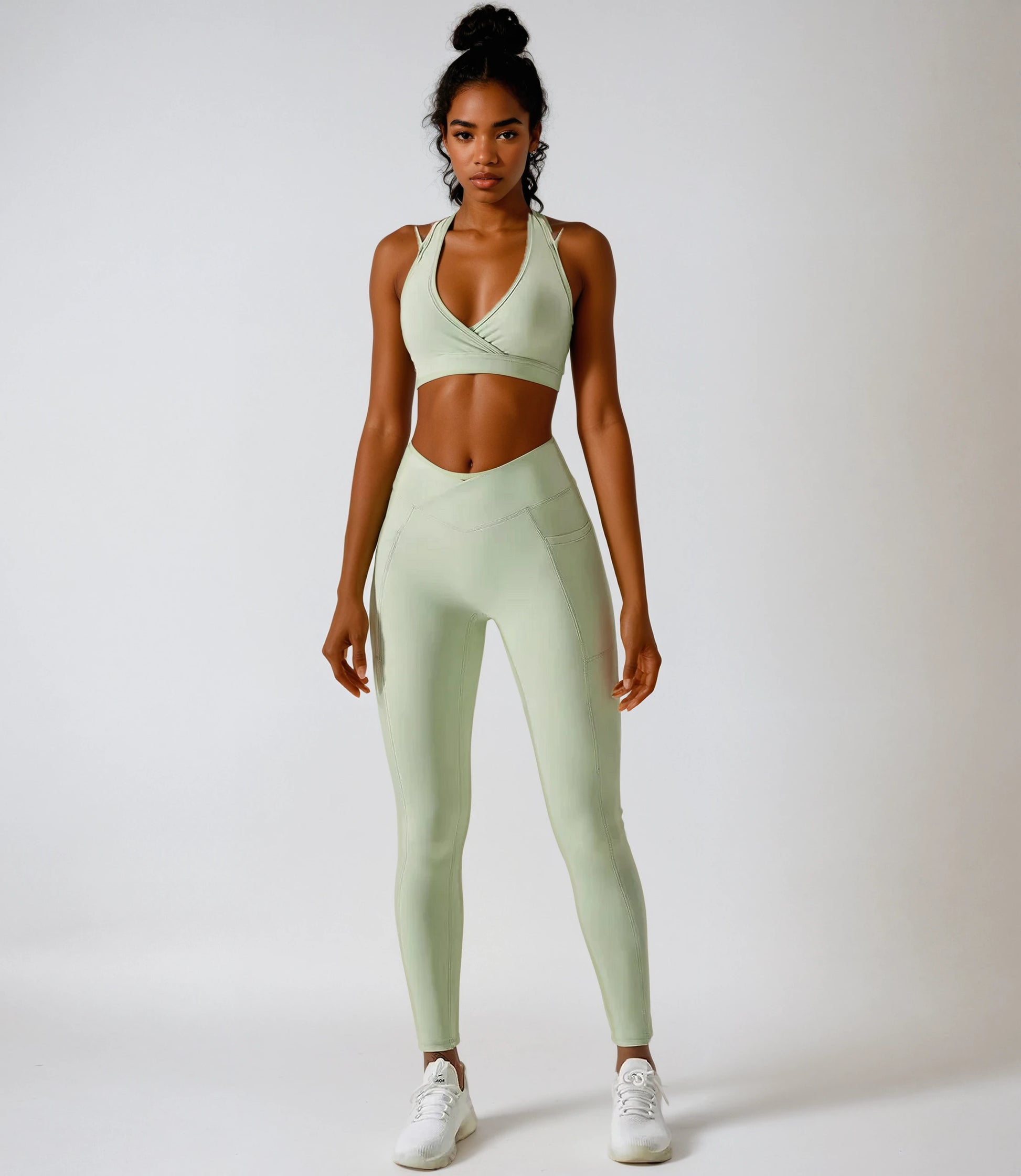 Yoga Set 2PCS Gym Workout Clothes for Women Seamless Leggings Sports Bra Suit Female Clothing High Waist Shorts Women Tracksuit