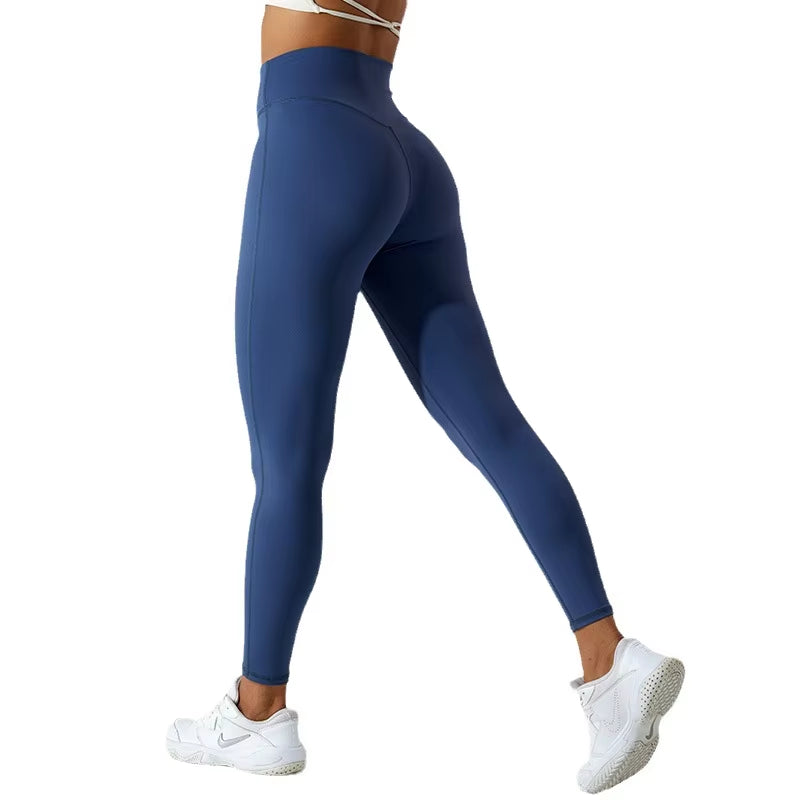 New High Waist Yoga Pants Women'S Tight Peach Hip Lifting Fitness Pants Running Quick Dried Leggings Gym Workout Push up Pants