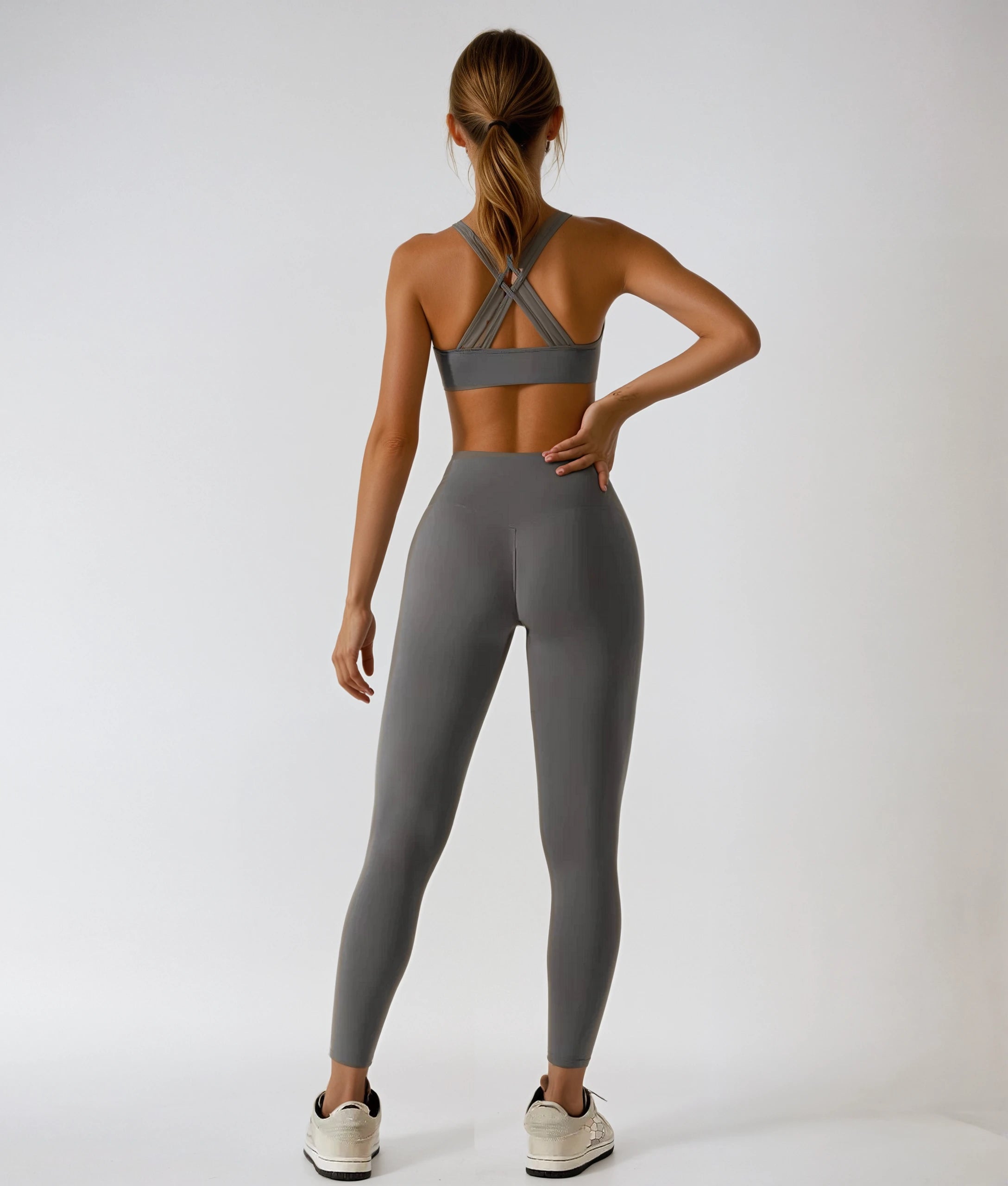 Yoga Clothing Sets Women Athletic Wear High Waist Leggings and Top Two Piece Set Seamless Gym Tracksuit Fitness Workout Outfits