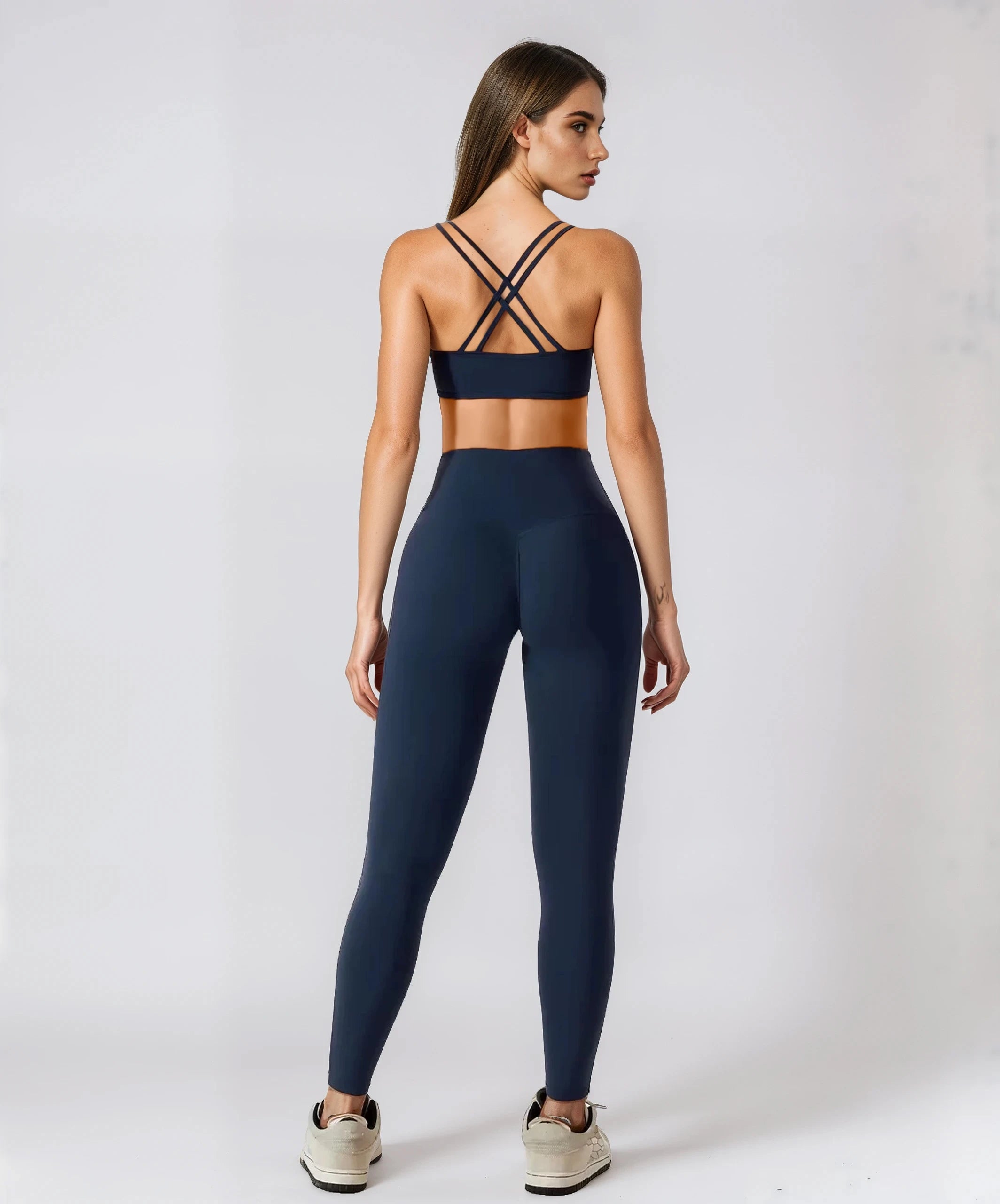 Yoga Clothing Sets Women Athletic Wear High Waist Leggings and Top Two Piece Set Seamless Gym Tracksuit Fitness Workout Outfits