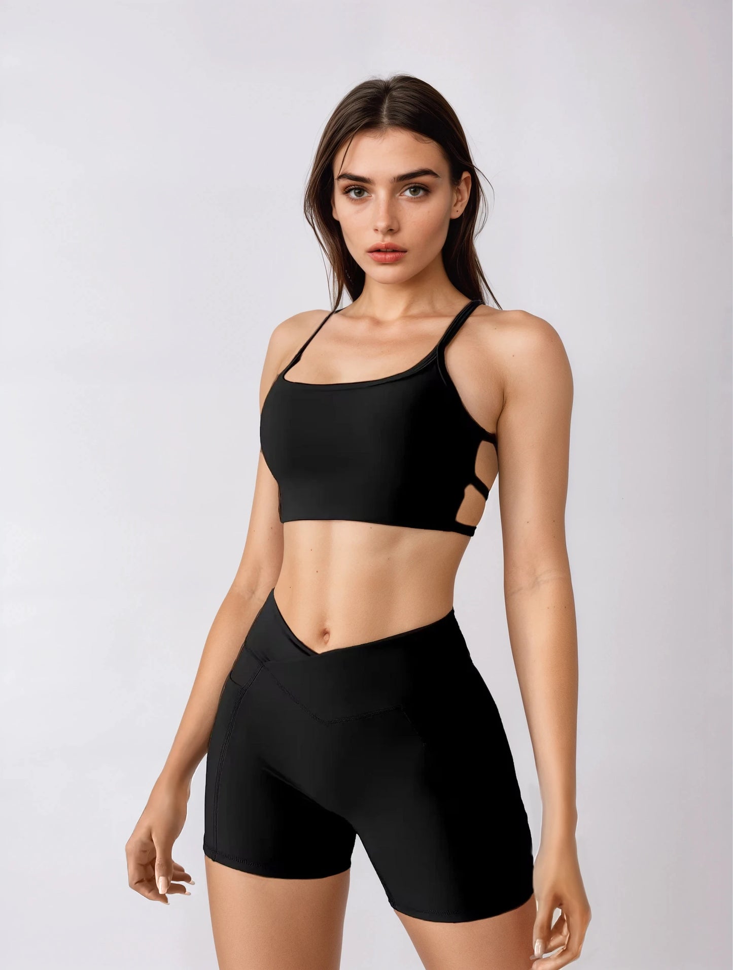 Yoga Set 2PCS Gym Workout Clothes for Women Seamless Leggings Sports Bra Suit Female Clothing High Waist Shorts Women Tracksuit