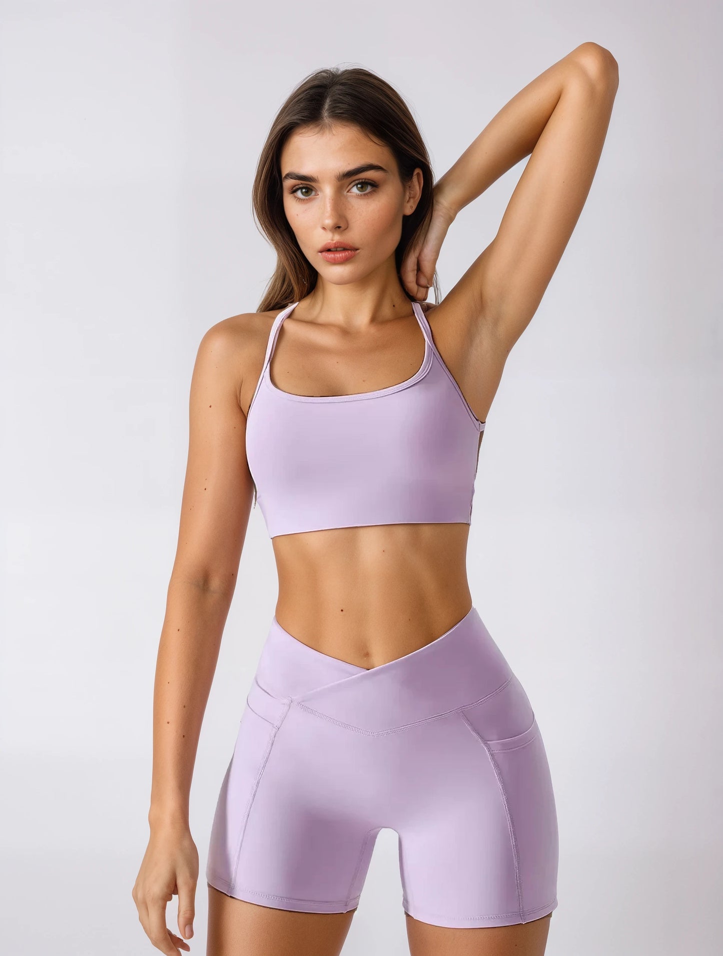 Yoga Set 2PCS Gym Workout Clothes for Women Seamless Leggings Sports Bra Suit Female Clothing High Waist Shorts Women Tracksuit